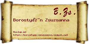 Borostyán Zsuzsanna névjegykártya