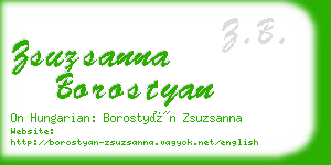 zsuzsanna borostyan business card